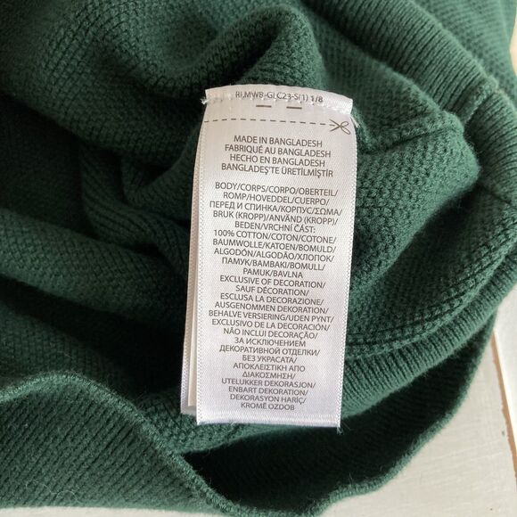 Polo Ralph Lauren Mens 1/4 Zip Green Sweater Size Large 100% Cotton Preppy - Picture 10 of 10